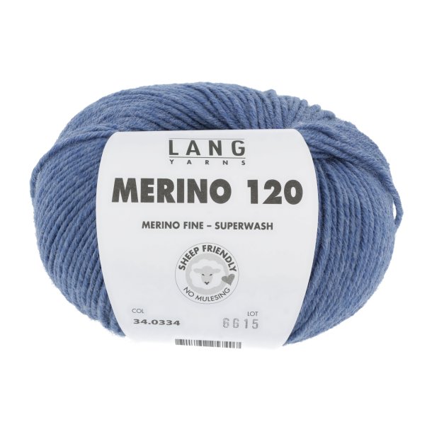 Lang Yarns - Merino 120 Fv. 334 Jeans Medium Melange