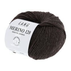 Lang Yarns - Merino 120 Fv. 368 Mrk Brun Melange