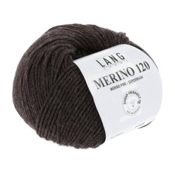 Lang Yarns - Merino 120 Fv. 368 Mrk Brun Melange