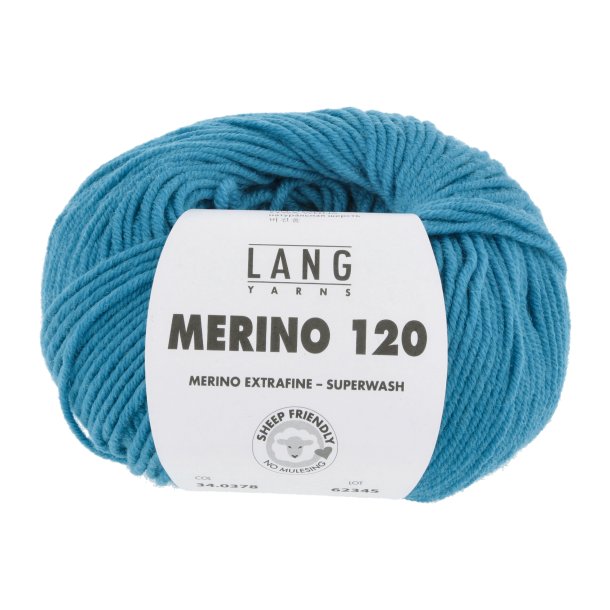 Lang Yarns - Merino 120 Fv. 378 Turkis