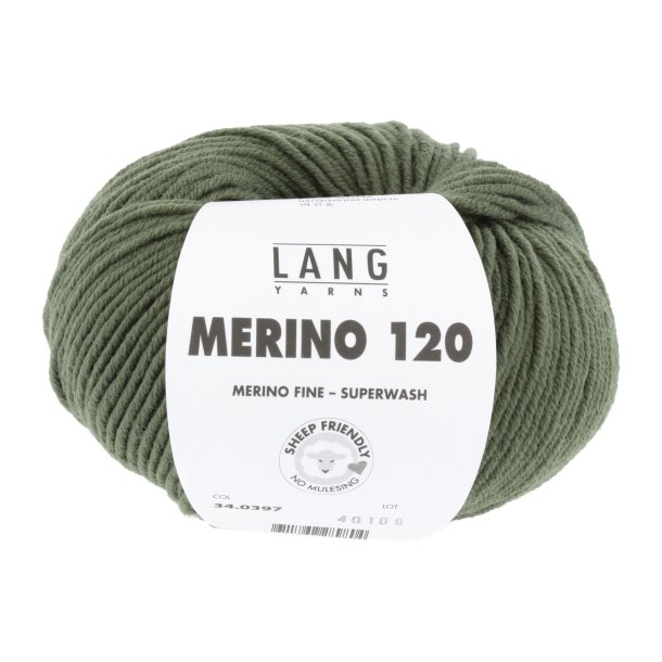 Lang Yarns - Merino 120 Fv. 397 Krokodille Grn