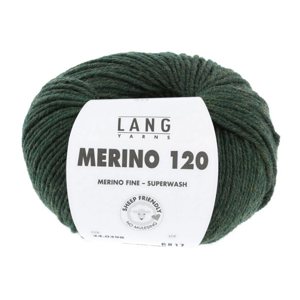 Lang Yarns - Merino 120 Fv. 398 Oliven Chante Claire