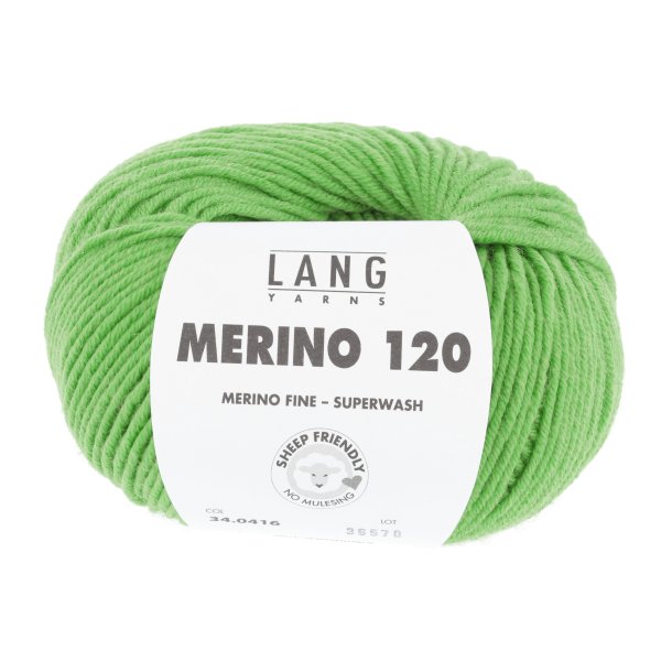 Lang Yarns - Merino 120 Fv. 416 Lys grn