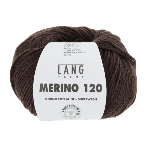 Lang Yarns - Merino 120 Fv. 468 Mrk brun