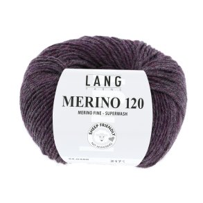 Lang Yarns - Merino 120 Fv. 480 Eggplant Melange