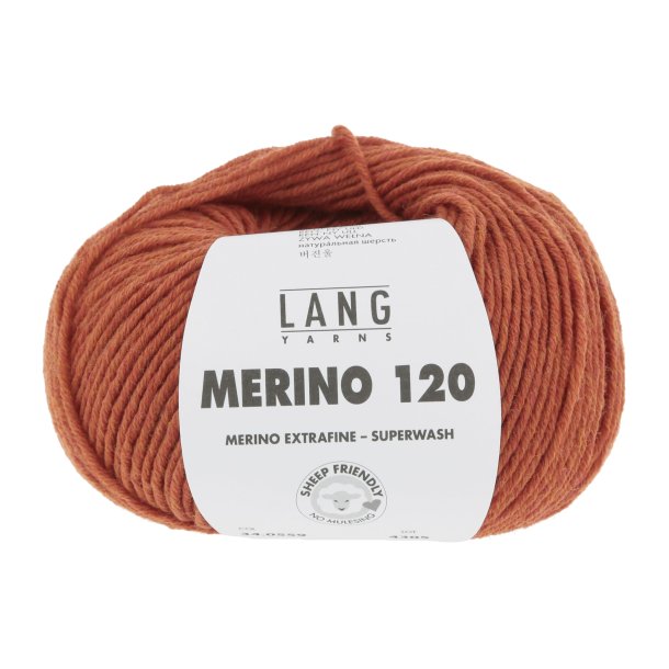 Lang Yarns - Merino 120 Fv. 559 Orange Melange