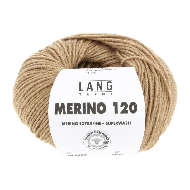 Lang Yarns - Merino 120 Fv. 639 Camel Melange