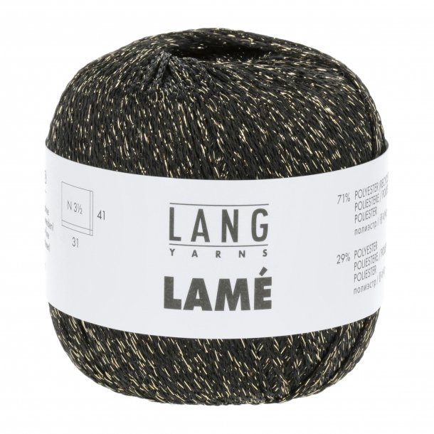 Lang Yarns - Lam&egrave; 135m Fv 38.0004 Sort/Guld