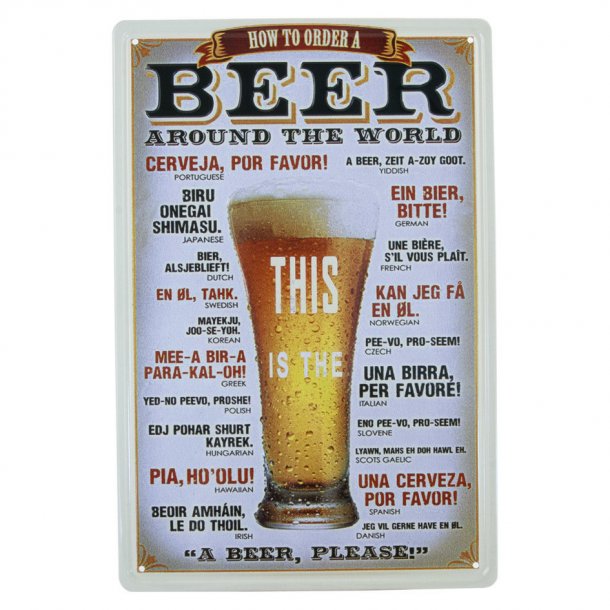 lskilt i 3D - "Beer Around The World" Metal  (B41)