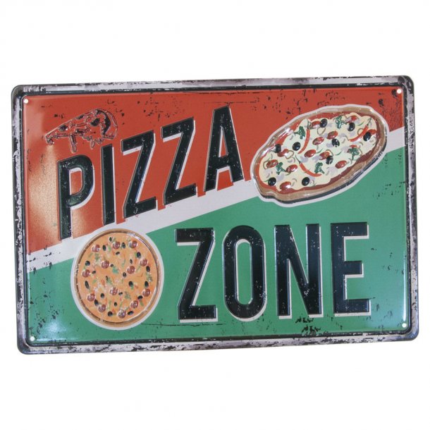 Barskilt i 3D - "Pizza Zone.." Emalje  (B120)
