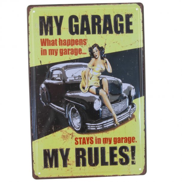 Barskilt i 3D - "My Garage-My Rules" Emalje (B08)