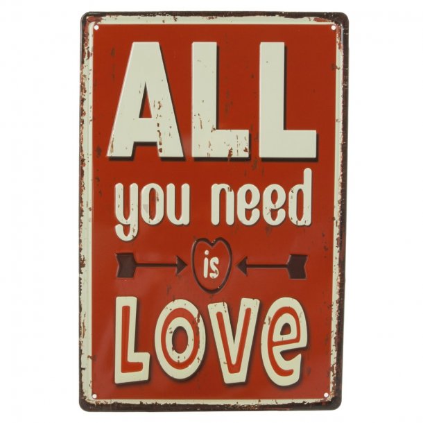 Barskilt i 3D - "All you need is love" Metal (No 288)