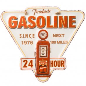 Emaljeskilt 3D - Gasoline - (B99)
