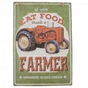 Emaljeskilt 3D - Traktor 