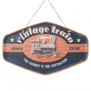 Emaljeskilt 3D - Train 