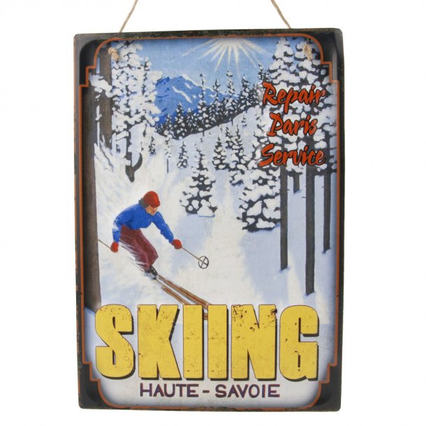 Barskilt i 3D - "Skiing.." Emalje  (B132)