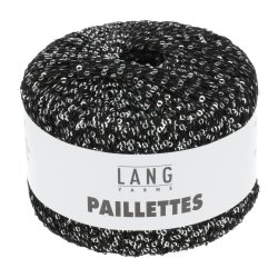 Lang Yarns - Paillettes Fv. 04 Sort/Koks med slv