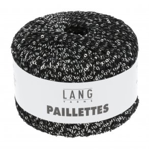 Lang Yarns - Paillettes Fv. 04 Sort/Koks med slv