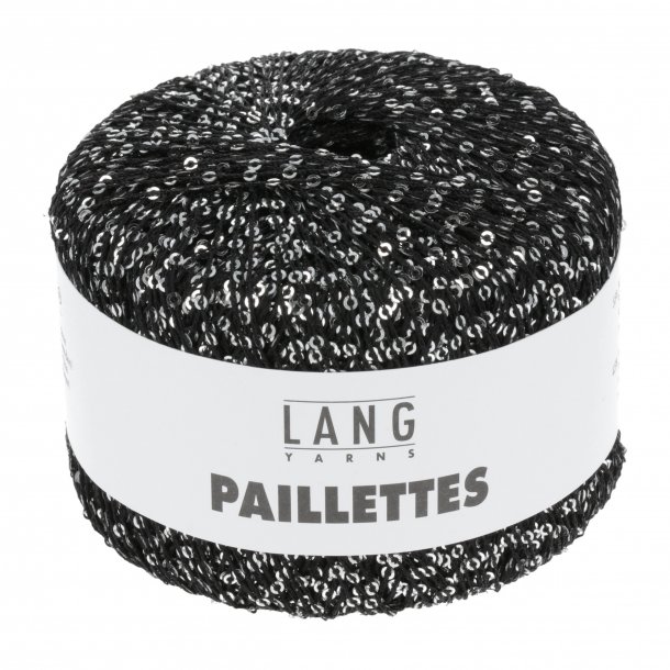 Lang Yarns - Paillettes Fv. 39-004 Sort/Koks med slv