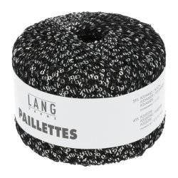 Lang Yarns - Paillettes Fv. 04 Sort/Koks med slv