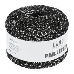 Lang Yarns - Paillettes Fv. 04 Sort/Koks med slv