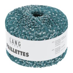 Lang Yarns - Paillettes Fv. 88 Petrol med Slv