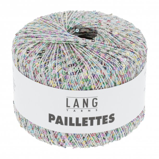 Lang Yarns - Paillettes Fv. 101 Natur M/Multi Color