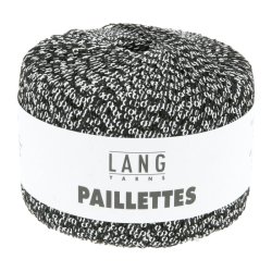 Lang Yarns - Paillettes Fv. 204 Sort/Hvid