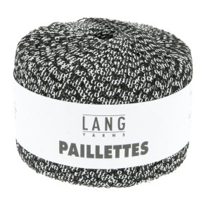 Lang Yarns - Paillettes Fv. 204 Sort/Hvid