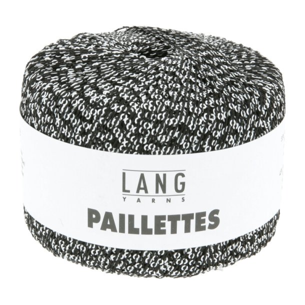 Lang Yarns - Paillettes Fv. 204 Sort/Hvid