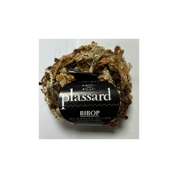 Plassard Bibop Effektgarn - Fv. 36 Brun/Natur Multi