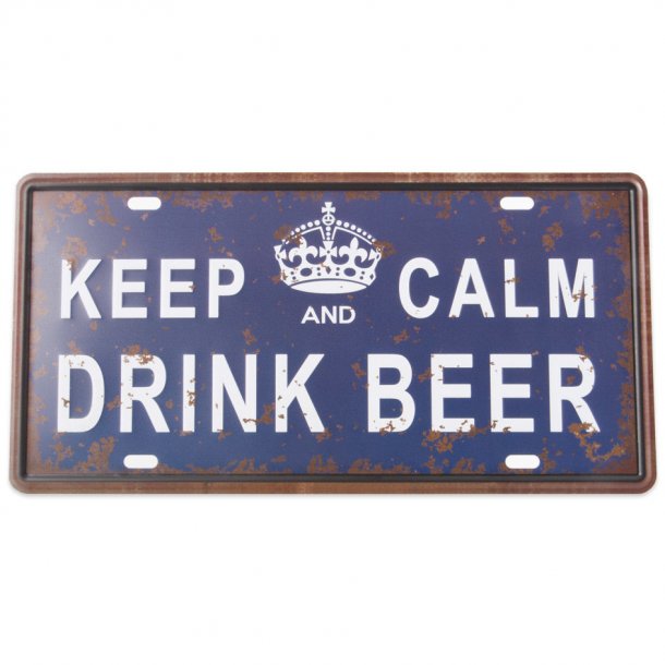 Metalskilt - Keep Calm And Drink Beer  (B271)