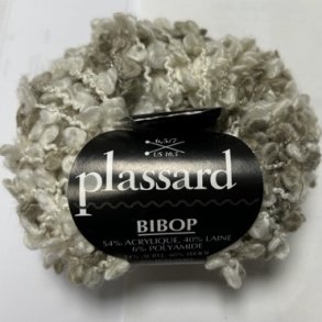 Plassard Bibop Effektgarn - Fv. 49 Hvid/Beige Multi