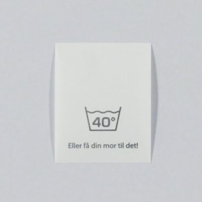 Label - Vask 40 Grader