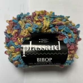 Plassard Bibop Effektgarn - Fv. 58 Bl/Gul/Lilla Multi
