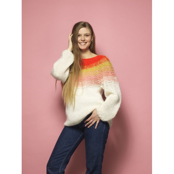 Dolce Mohair sweater i dobbelt garn - Cewec - Enkeltopskrift nr 4609 - OPSKRIFTER DOLCE - Thecornershop.dk - Garn, hobby og Interiør.