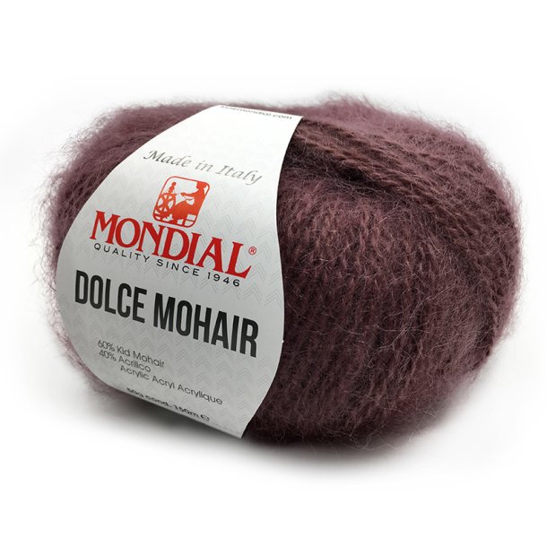 Mondial - Dolce Kid Mohair Farve 586 Antik Lilla