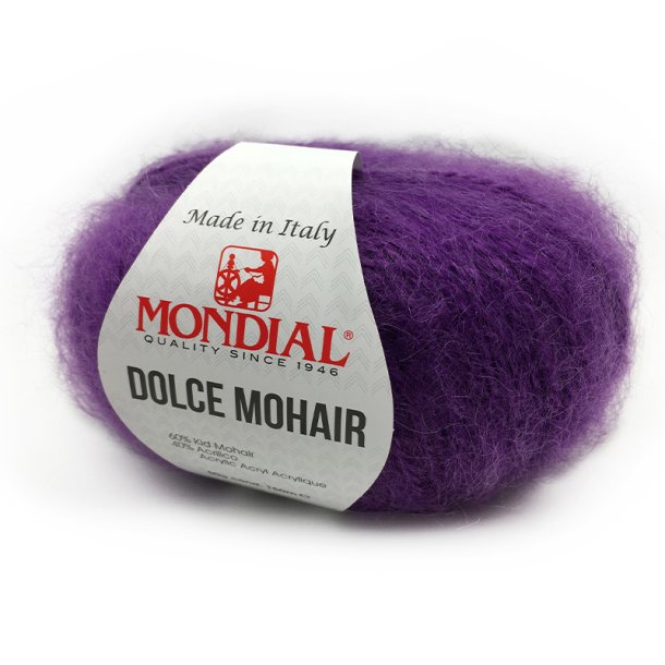 Mondial - Dolce Kid Mohair Farve 588 Skarp Lilla