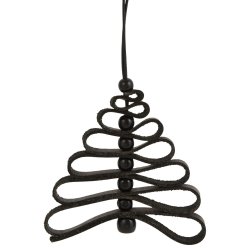 Juletr� af l�der og tr�perler - Ib Laursen