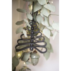 Juletr� af l�der og tr�perler - Ib Laursen