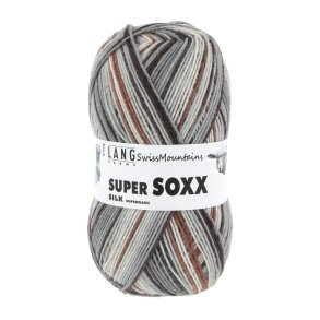 Lang Yarns - Super Soxx Silk Color Fv. 407 Gr�/Kit/RustTaupe