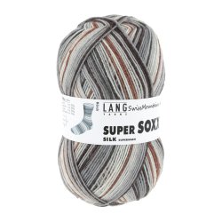 Lang Yarns - Super Soxx Silk Color Fv. 407 Gr�/Kit/RustTaupe