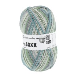 Lang Yarns - Super Soxx Silk Color Fv. 408 Gr�n/Natur/Bl�