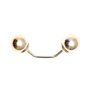 2-Perle Pin Guld. 48mm