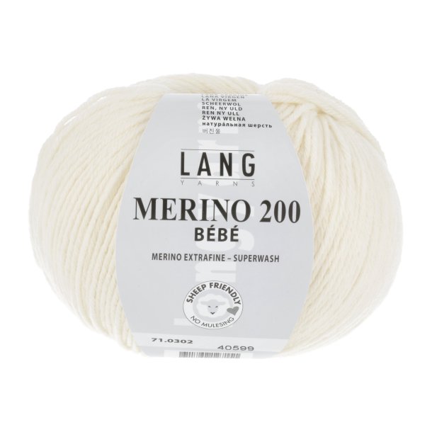 Lang Yarns - Merino 200 Bb Fv. 302 ggehvid