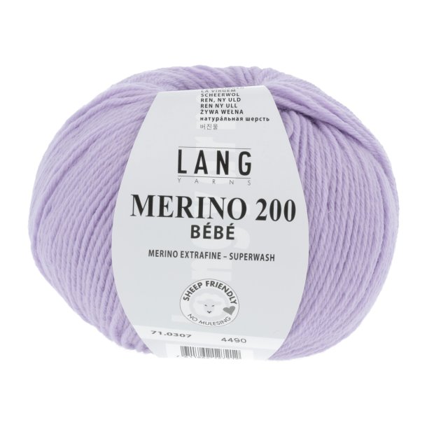 Lang Yarns - Merino 200 Bb Fv. 307 Lys Lilla