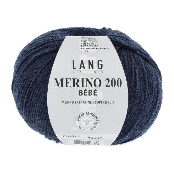 Lang Yarns - Merino 200 Bb Fv. 325 Marine Bl