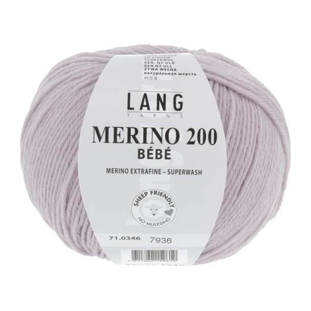 Lang Yarns - Merino 200 Bb Fv. 346 Lys Lilla