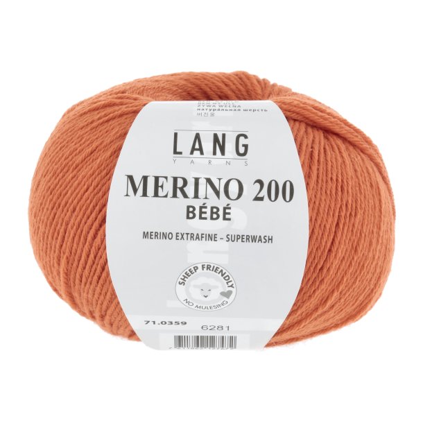 Lang Yarns - Merino 200 Bb Fv. 359 Orange