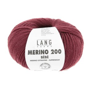 Lang Yarns - Merino 200 B�b� Fv. 361 M�rk R�d
